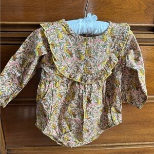 Floral Long Sleeve Baby Romper